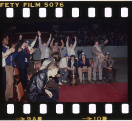 Hockey, Kitchener Rangers, presentation at Kitchener Memorial Auditorium, after game in Windsor