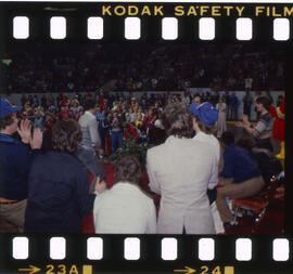 Hockey, Kitchener Rangers, presentation at Kitchener Memorial Auditorium, after game in Windsor