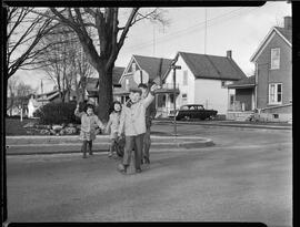 Cooper, Mrs. Wm. and Red Crossing Flags