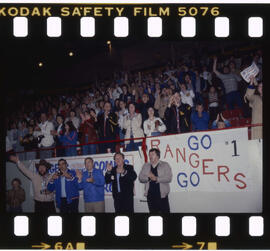 Hockey, Kitchener Rangers, presentation at Kitchener Memorial Auditorium, after game in Windsor