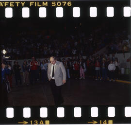 Hockey, Kitchener Rangers, presentation at Kitchener Memorial Auditorium, after game in Windsor