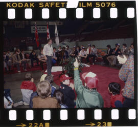 Hockey, Kitchener Rangers, presentation at Kitchener Memorial Auditorium, after game in Windsor
