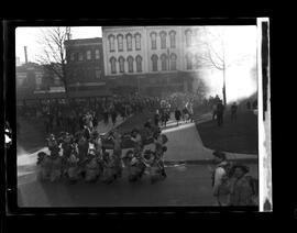 Kitchener city hall being bombarded