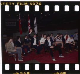 Hockey, Kitchener Rangers, presentation at Kitchener Memorial Auditorium, after game in Windsor