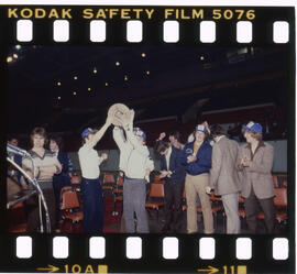 Hockey, Kitchener Rangers, presentation at Kitchener Memorial Auditorium, after game in Windsor