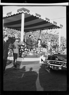 Royal Visit, Elizabeth and Philip at Hamilton