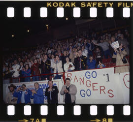 Hockey, Kitchener Rangers, presentation at Kitchener Memorial Auditorium, after game in Windsor